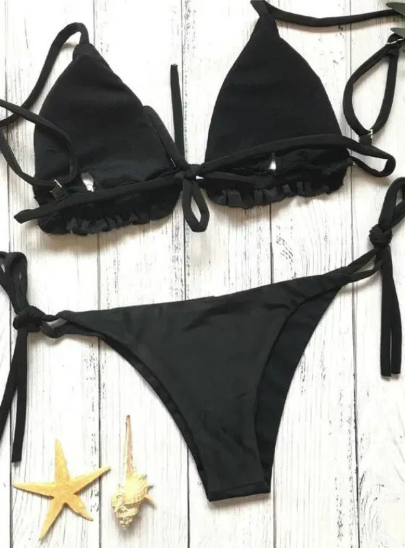Gorgeous Cami Floral Applique Bathing Suit