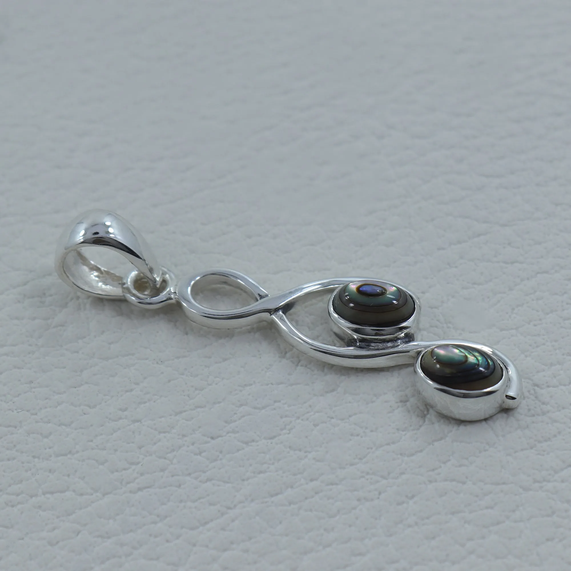Gorgeous Double Abalone Colorful Pendant
