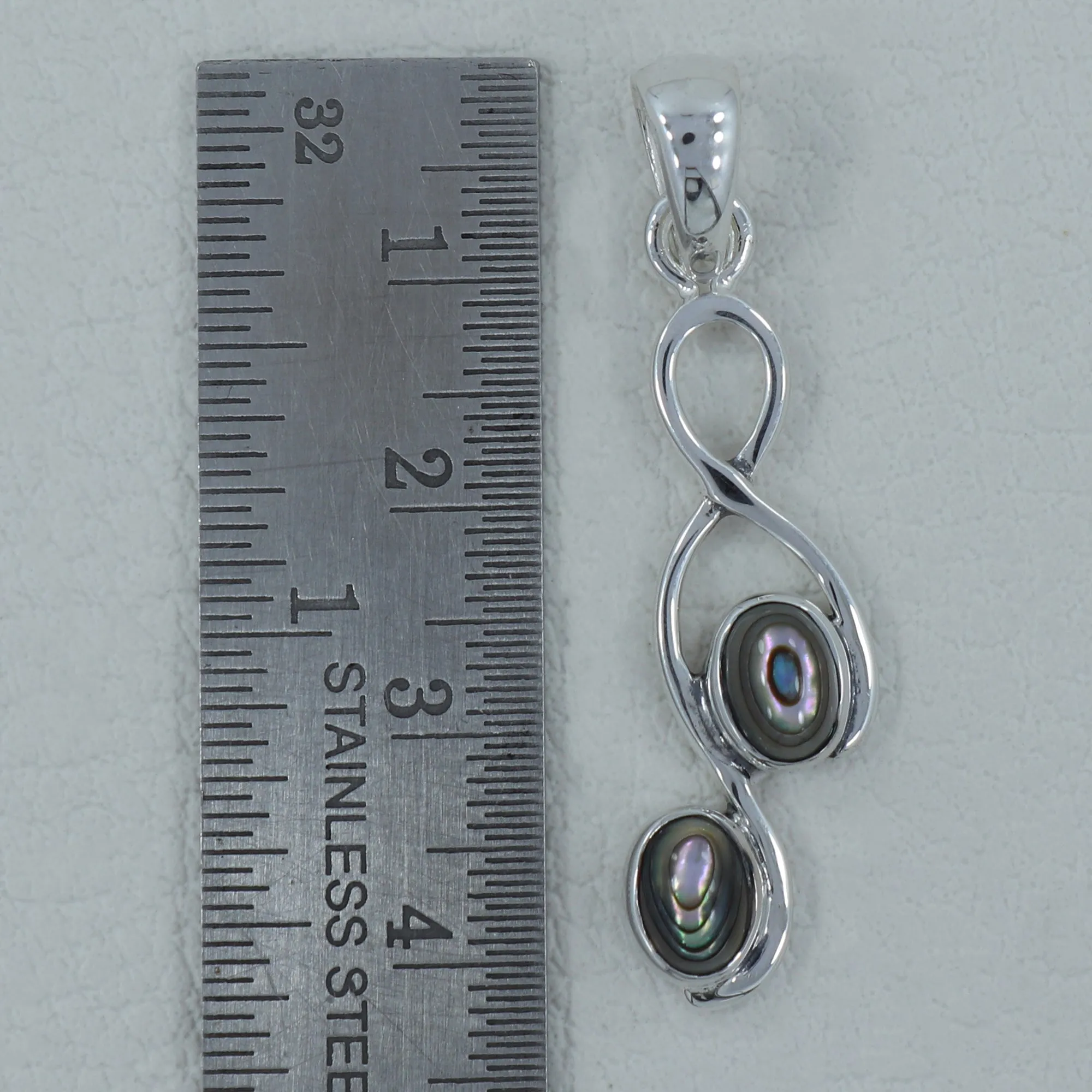 Gorgeous Double Abalone Colorful Pendant