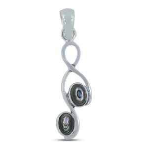 Gorgeous Double Abalone Colorful Pendant
