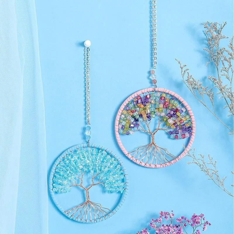 Gorgeous Handmade Crystal Stone Tree Wall Art