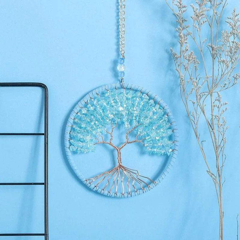Gorgeous Handmade Crystal Stone Tree Wall Art