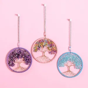 Gorgeous Handmade Crystal Stone Tree Wall Art