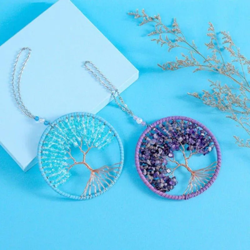 Gorgeous Handmade Crystal Stone Tree Wall Art