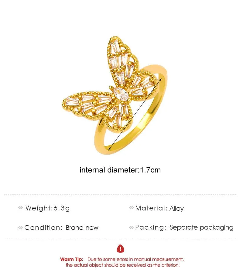 Gorgeous Hollowed-out Butterfly Ring