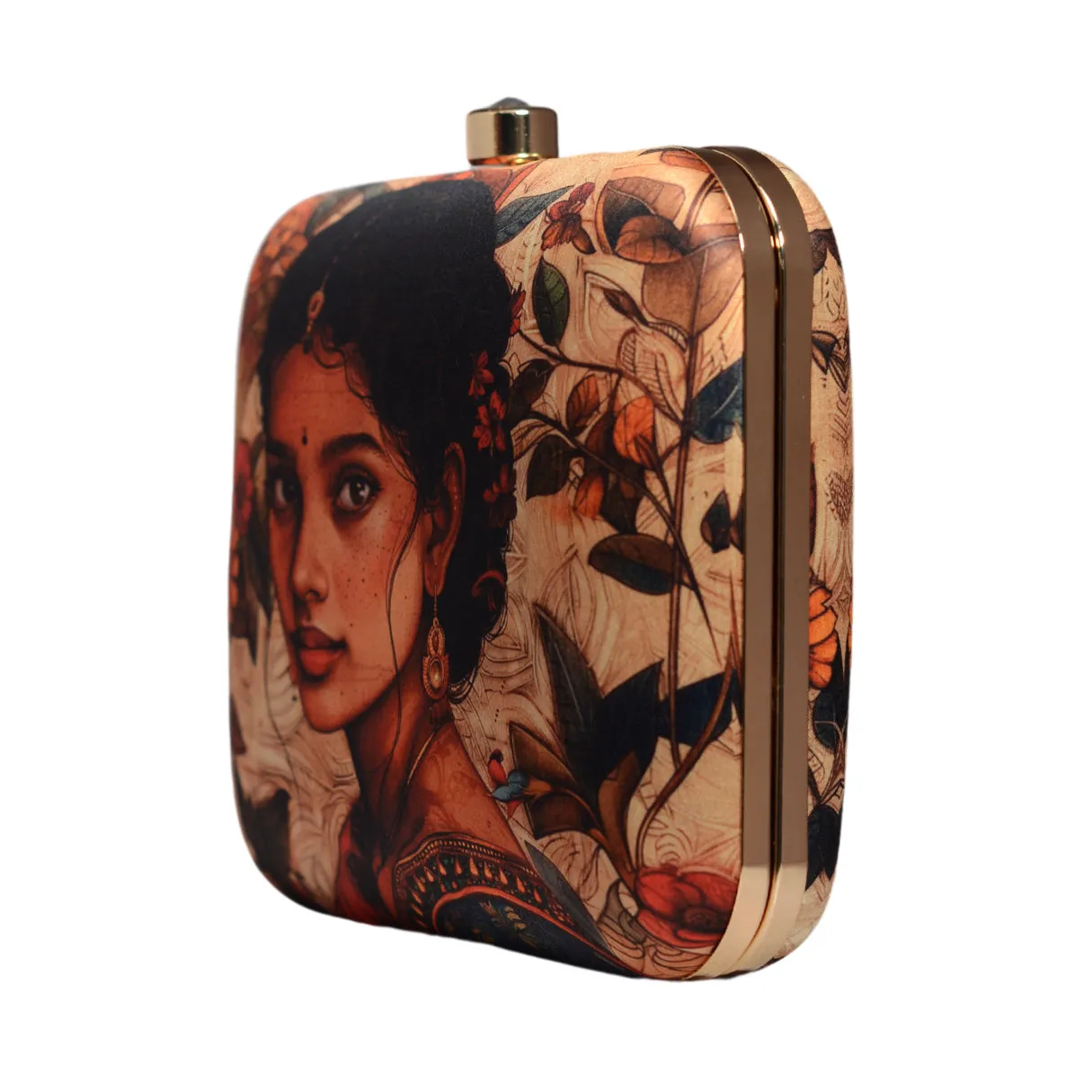 Gorgeous Indian Lady Portrait Clutch