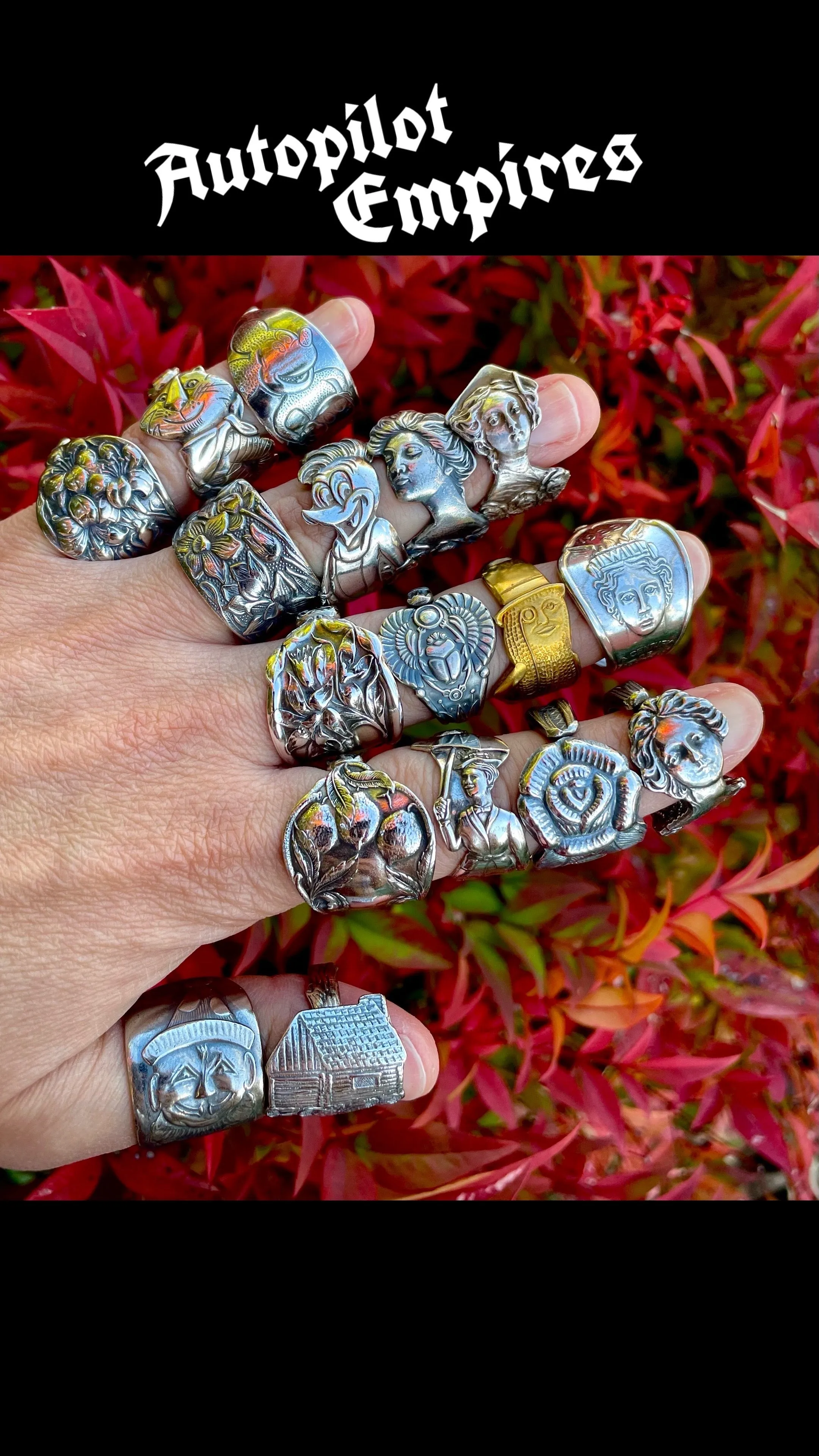 Gorgeous Wide Floral Spoon Ring