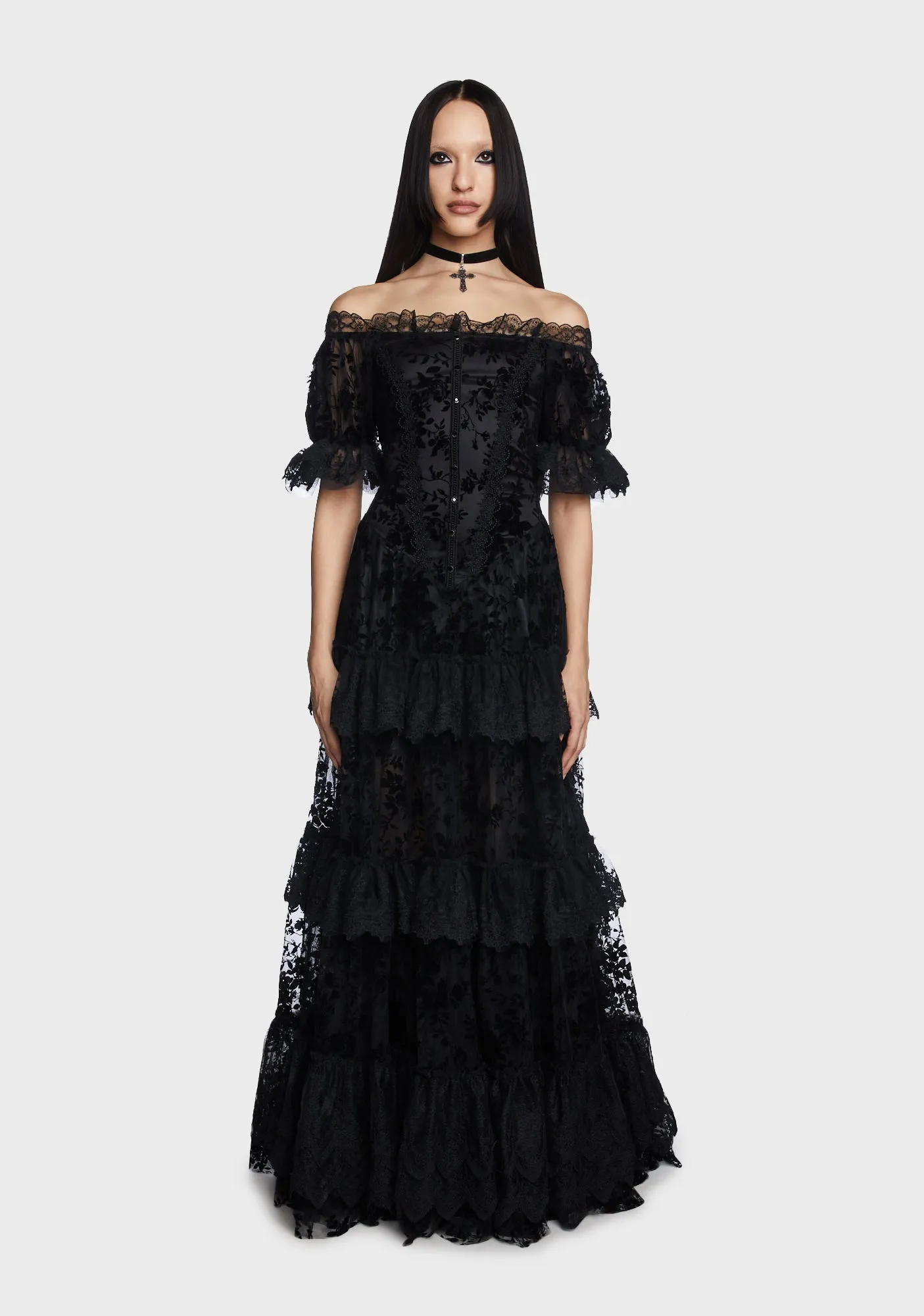 Goth Gorgeous Print Dress