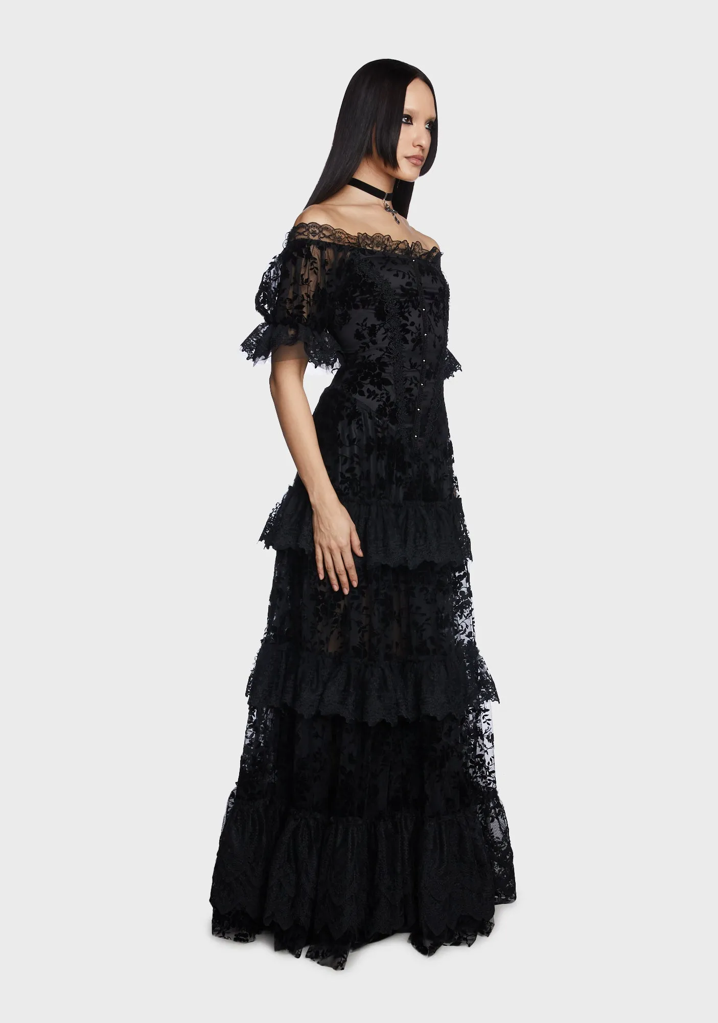 Goth Gorgeous Print Dress