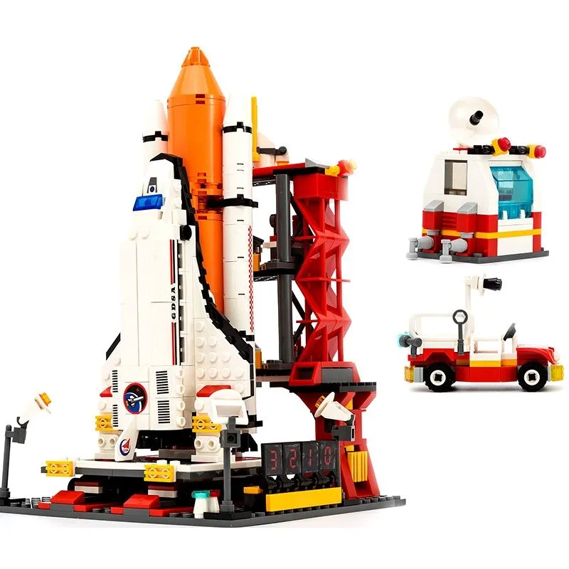 Gudi  8815& 8816 City Spaceport Space The Shuttle Launch Center 679Pcs Gudi 8815