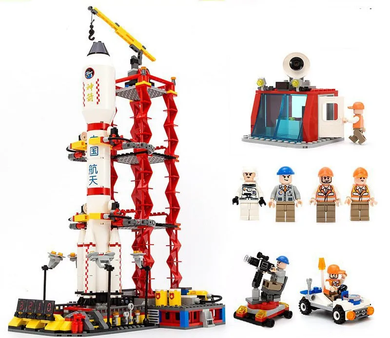 Gudi  8815& 8816 City Spaceport Space The Shuttle Launch Center 679Pcs Gudi 8815