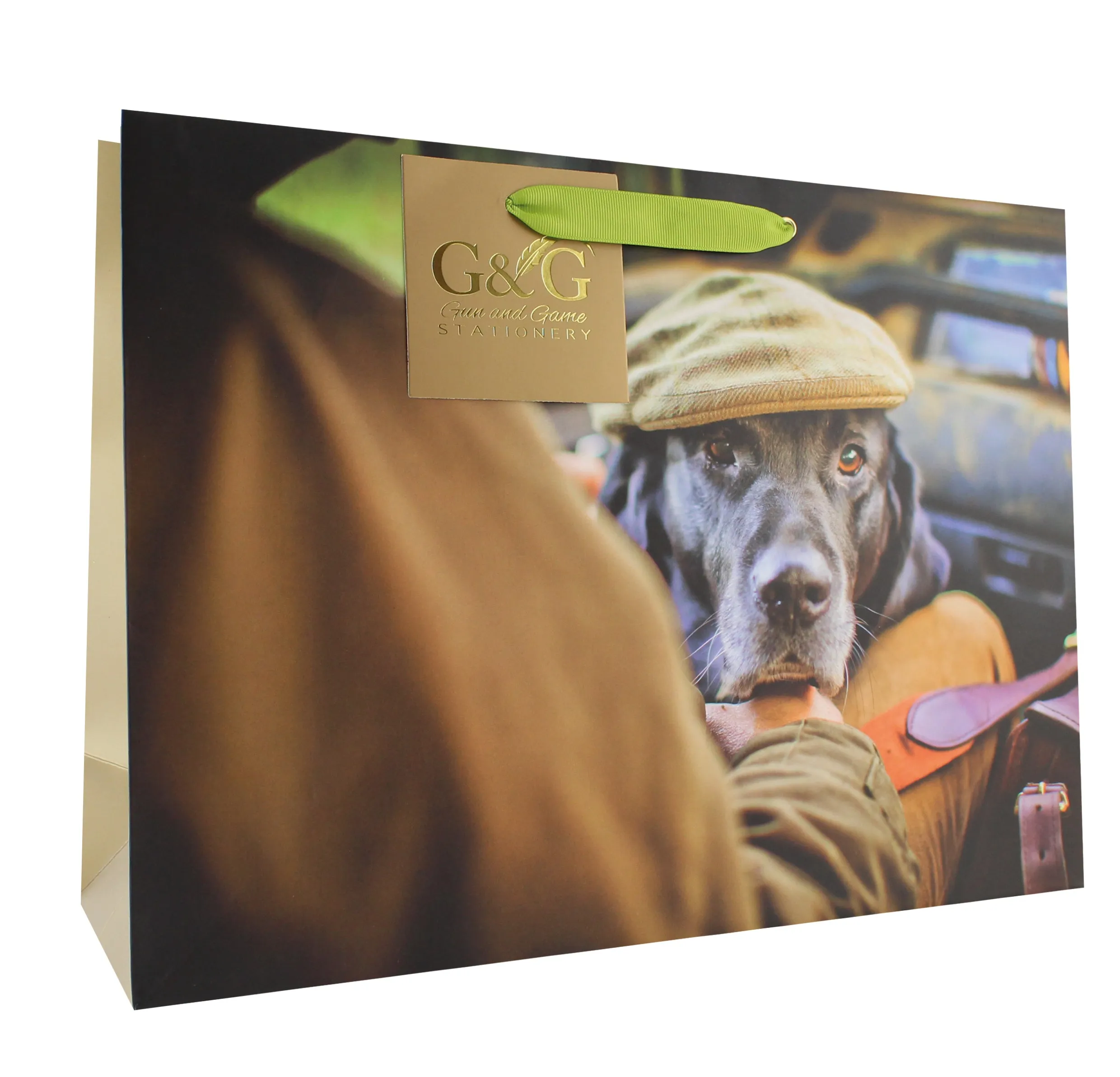 Gun & Game Dog in Car Shopper Gift Bag