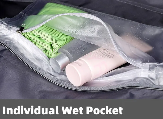 Gym Bag with Shoe Compartment and Wet Pocket
