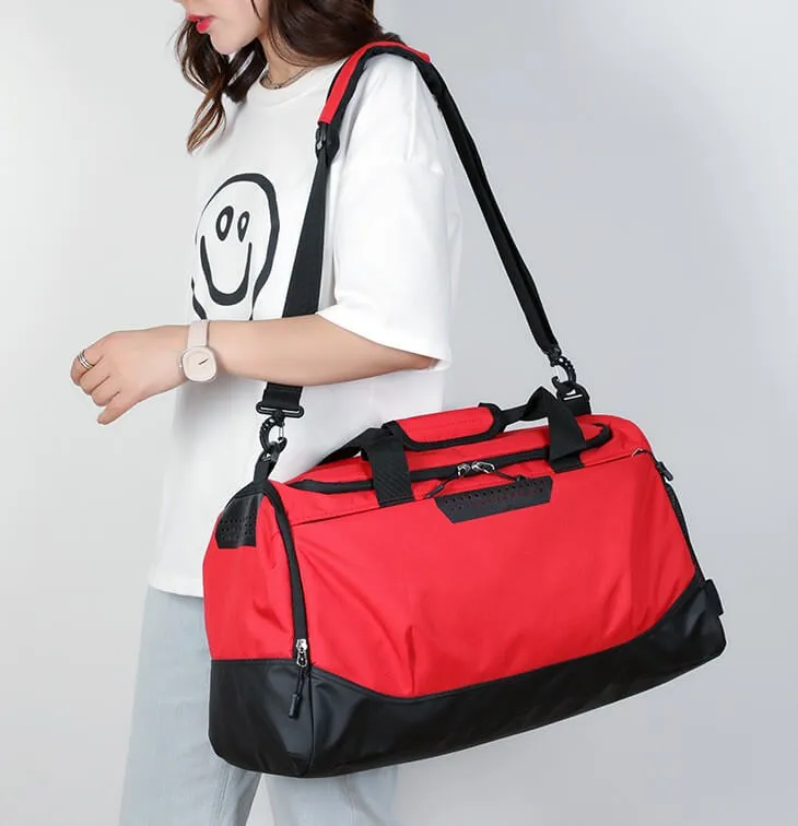 Gym Bag with Shoe Compartment and Wet Pocket