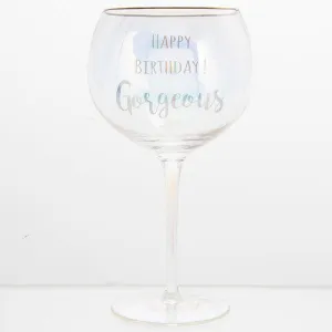 Happy Birthday Gorgeous Gin Glass