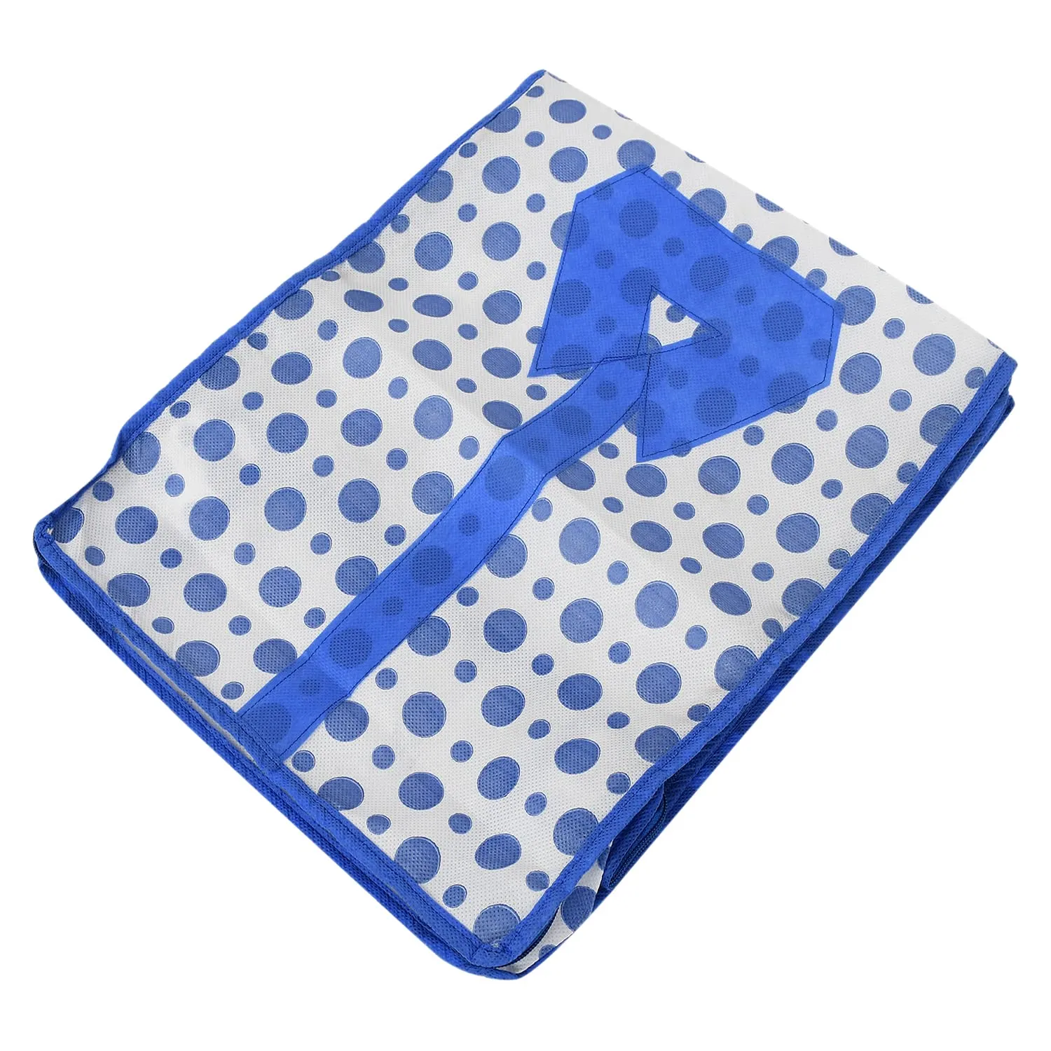 Heart Home Dot Print Non-Woven Shirt Cover/Clothing Organizer/Wardrobe Organizer For Home, Traveling Pack of 2 (Blue) 54HH4178.