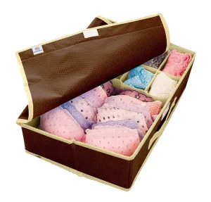 Heart Home Multipurposes Non Woven Drawer Organizer/Foldable Storage Box (Brown)