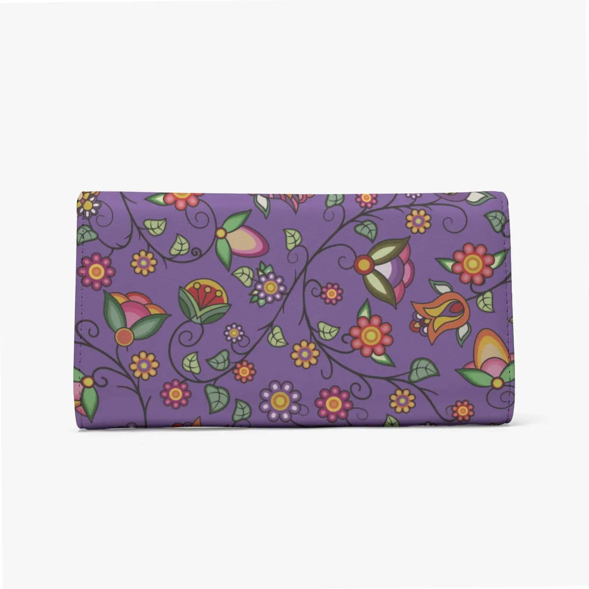 Heartbeat Petals Purple Foldable Wallet