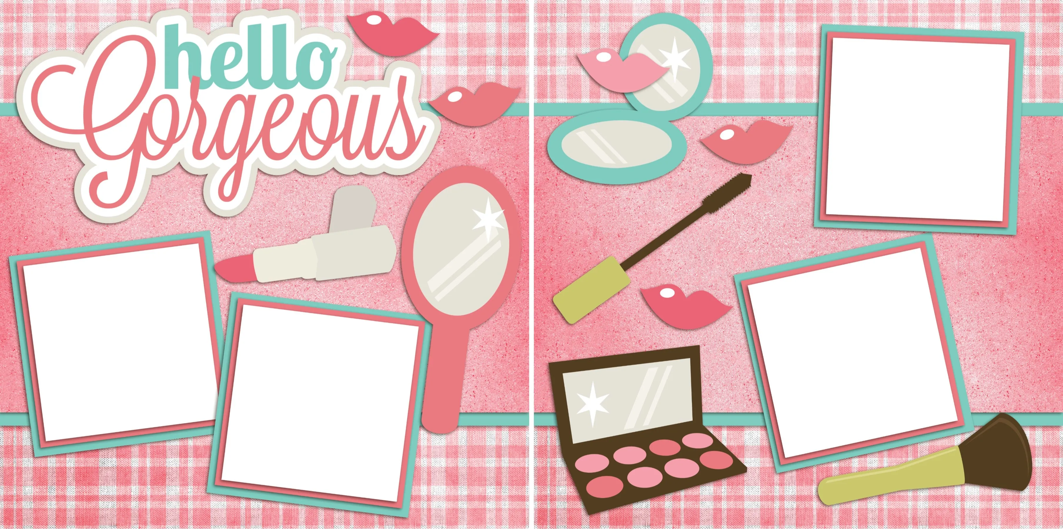 Hello Gorgeous - Digital Scrapbook Pages - INSTANT DOWNLOAD
