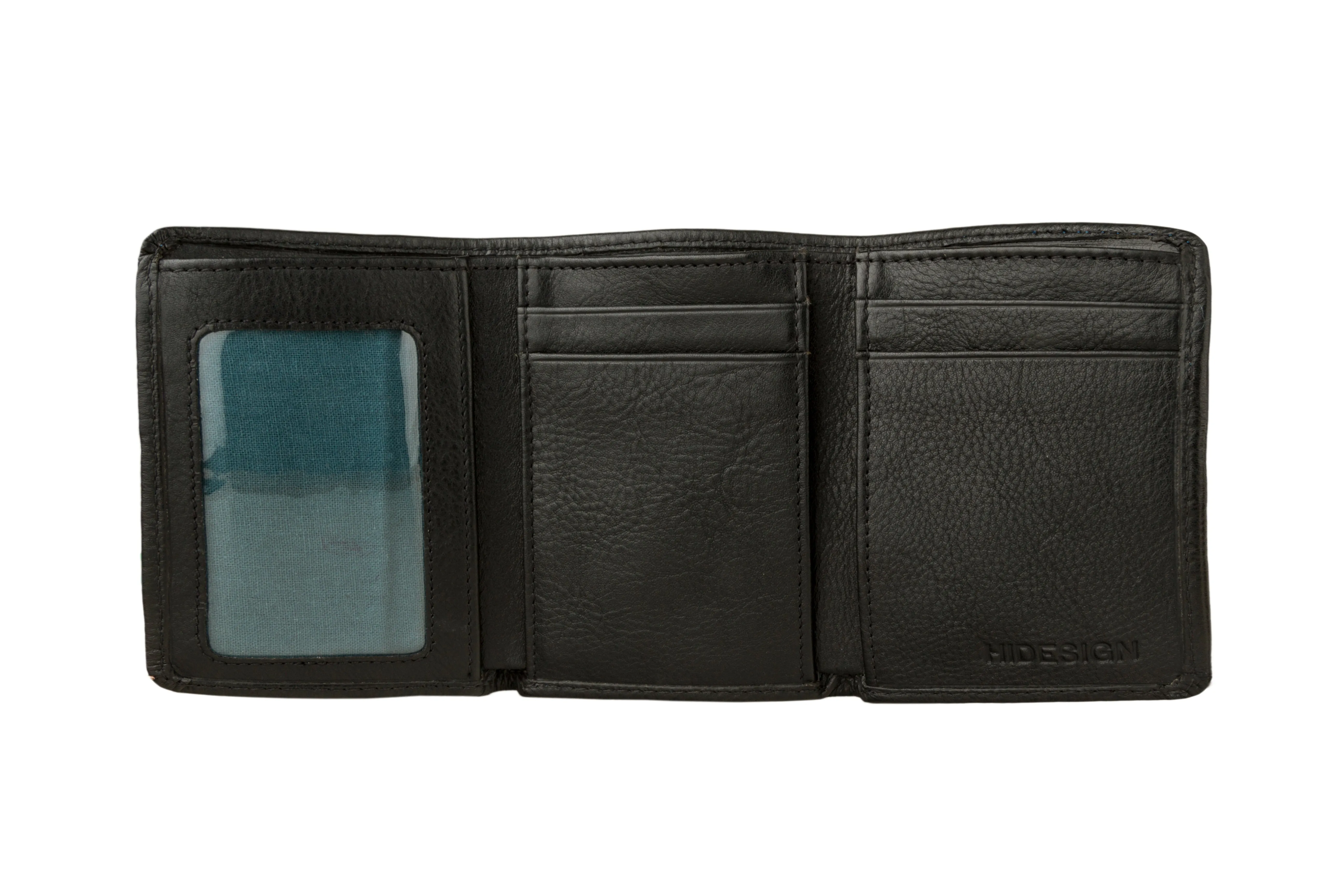 Hidesign Angle Stitch Leather Slim Trifold Wallet