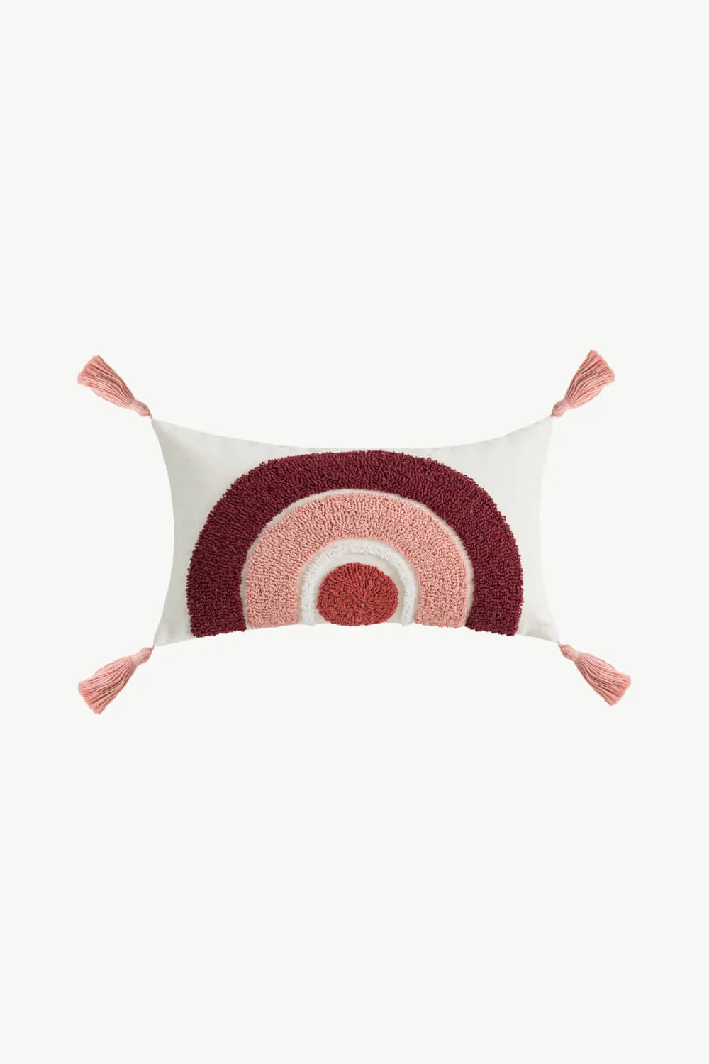 HOME—Decorative Throw Pillow Case--Geometric Graphic Tassel