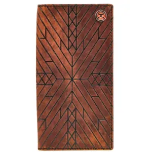 Hooey "Austin" Embossed Aztec Leather Rodeo Wallet