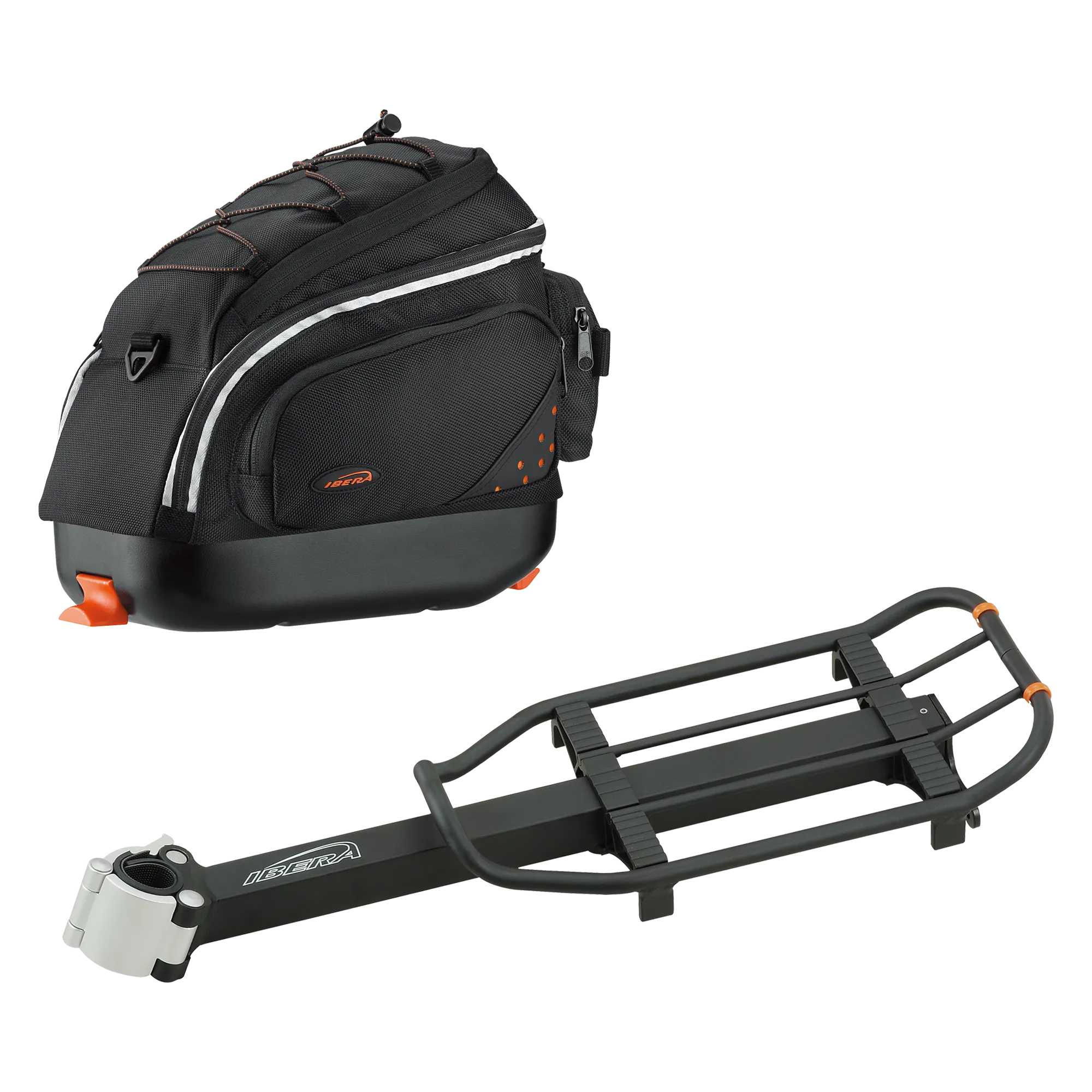 IBERA Mini Commuter Bag and Mini Rear Carrier Combo | IB-BA12-RA6