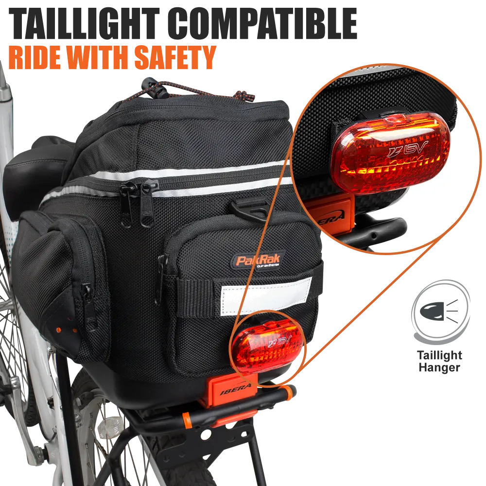 IBERA Mini Commuter Bag and Mini Rear Carrier Combo | IB-BA12-RA6