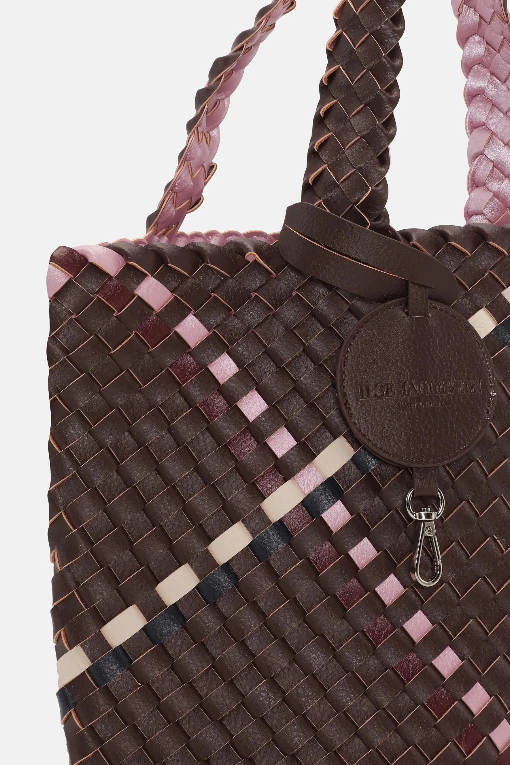 Ilse Jacobsen Reversible Tote Bag Ebony/Rosy Pink