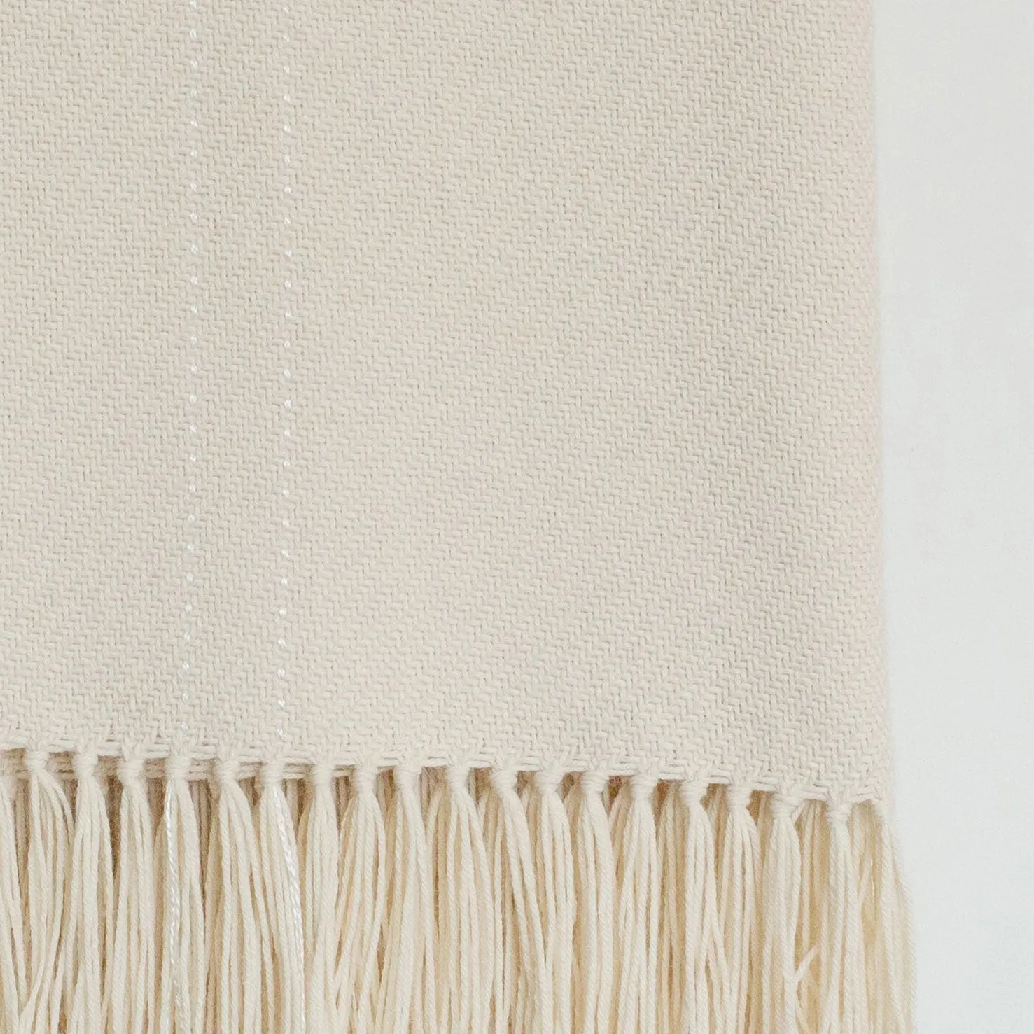 Ivory Handwoven Alpaca Throw