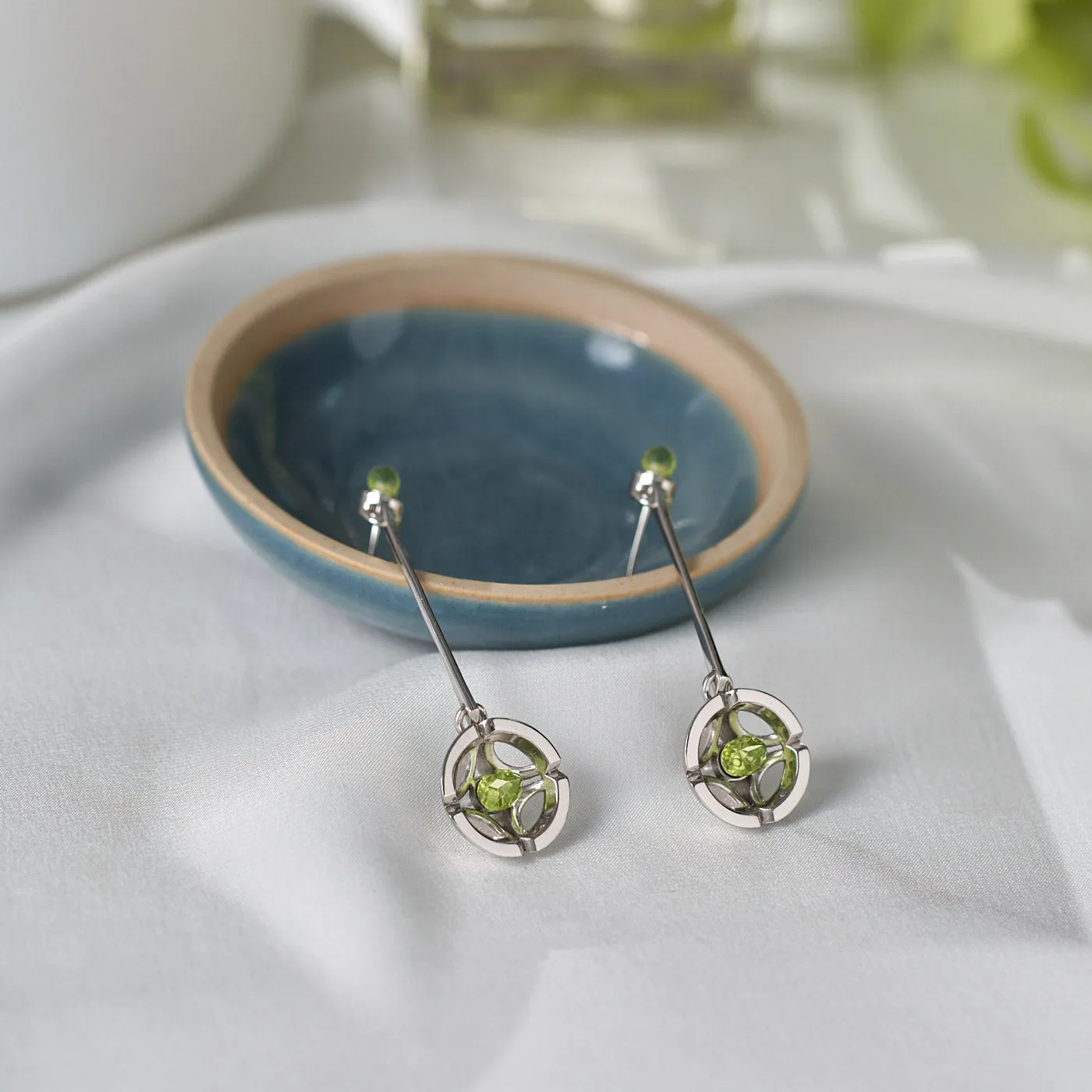 Jalan Besar Drop Earrings - Sterling Silver - Amazonite