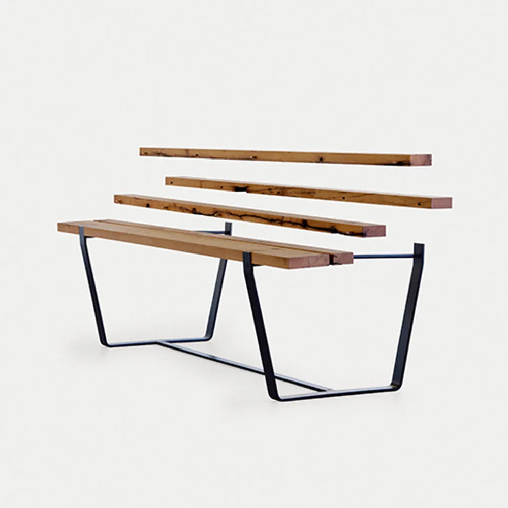 janua | bb 11 clamp dining table | oiled vintage oak 300x105cm