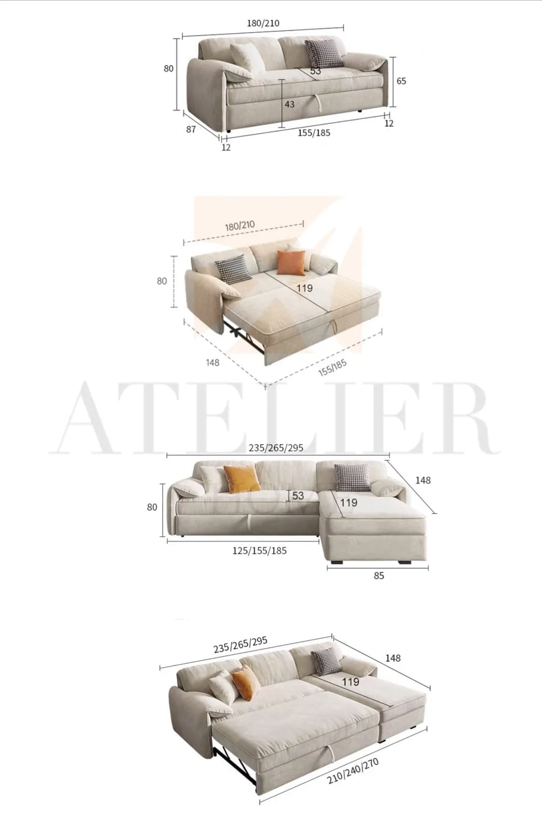 Kanita Scratch Resistant Sofa Bed