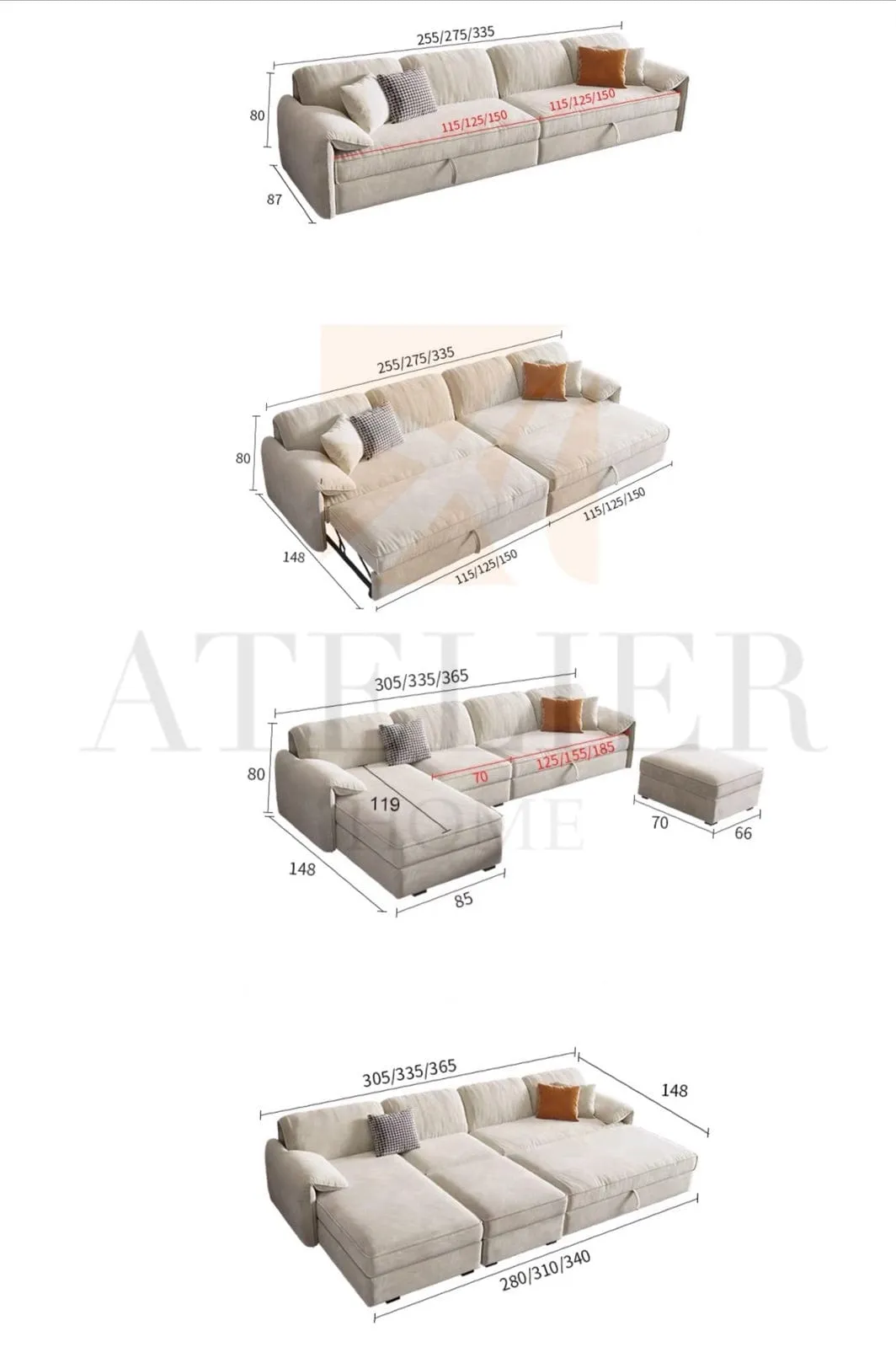 Kanita Scratch Resistant Sofa Bed