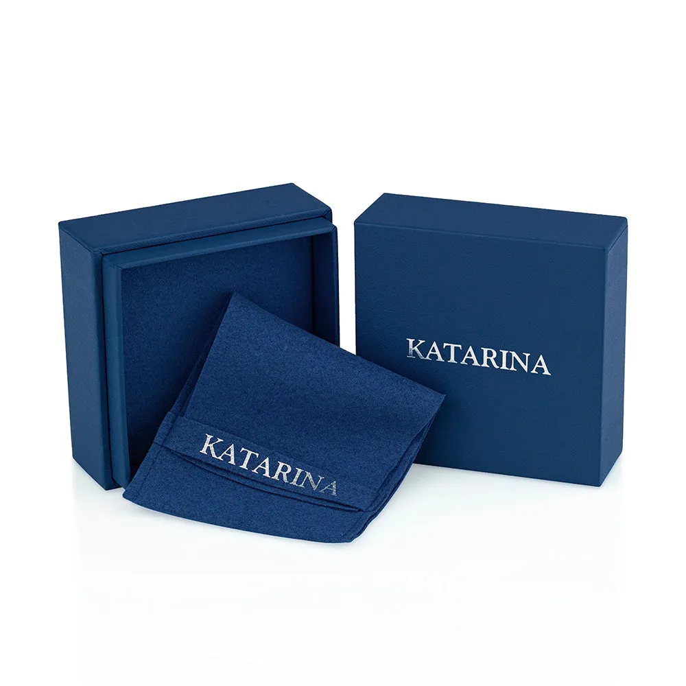 KATARINA 3/8 cttw Bypass Shank Diamond Floral Ring