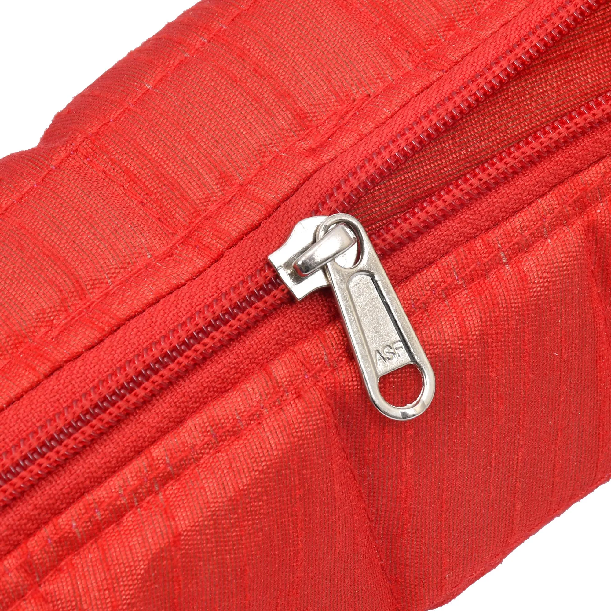 Kuber Industries 2 Pieces Watch Case,Bangle Box/Wrist Watch Holder/Watch Organizer/Bracelet Pouch Zip Top Watch Case With One Roll (Red)-KUBMART16101