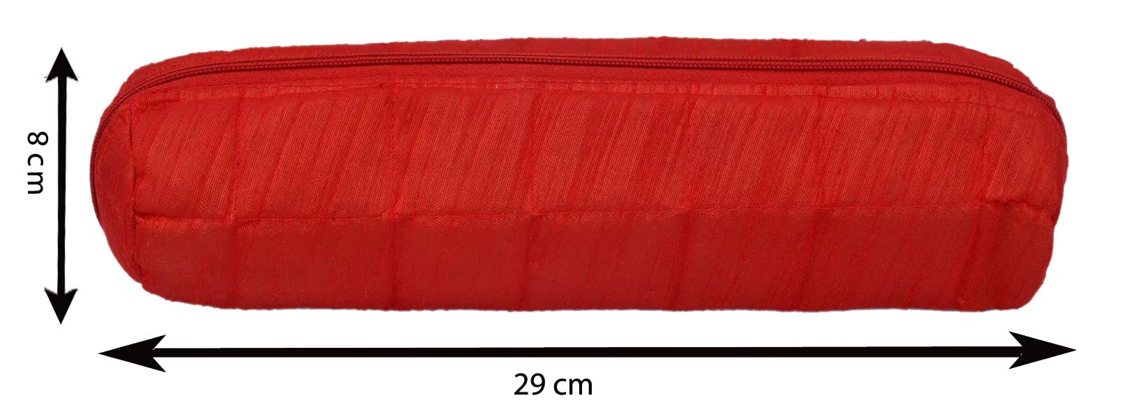 Kuber Industries 2 Pieces Watch Case,Bangle Box/Wrist Watch Holder/Watch Organizer/Bracelet Pouch Zip Top Watch Case With One Roll (Red)-KUBMART16101