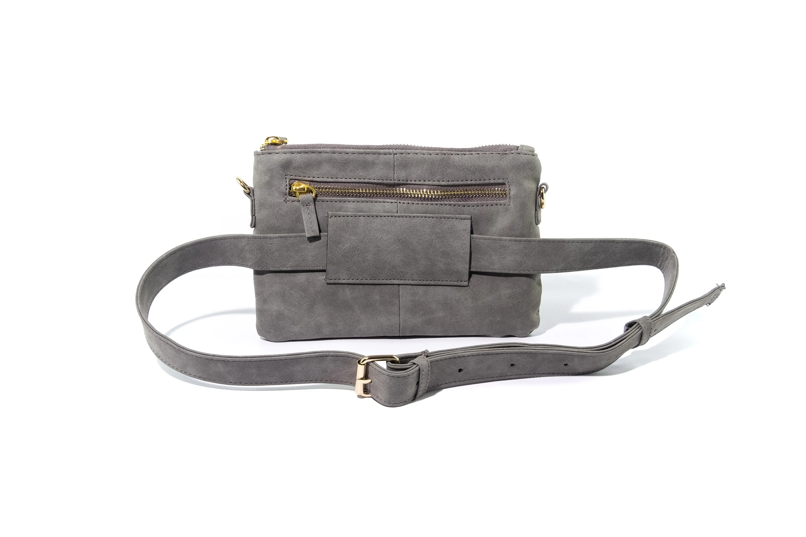 Leather RFID Fanny Pack Anti Theft Travel Small Handbag Crossbody Purse Wristlet Belt Bag