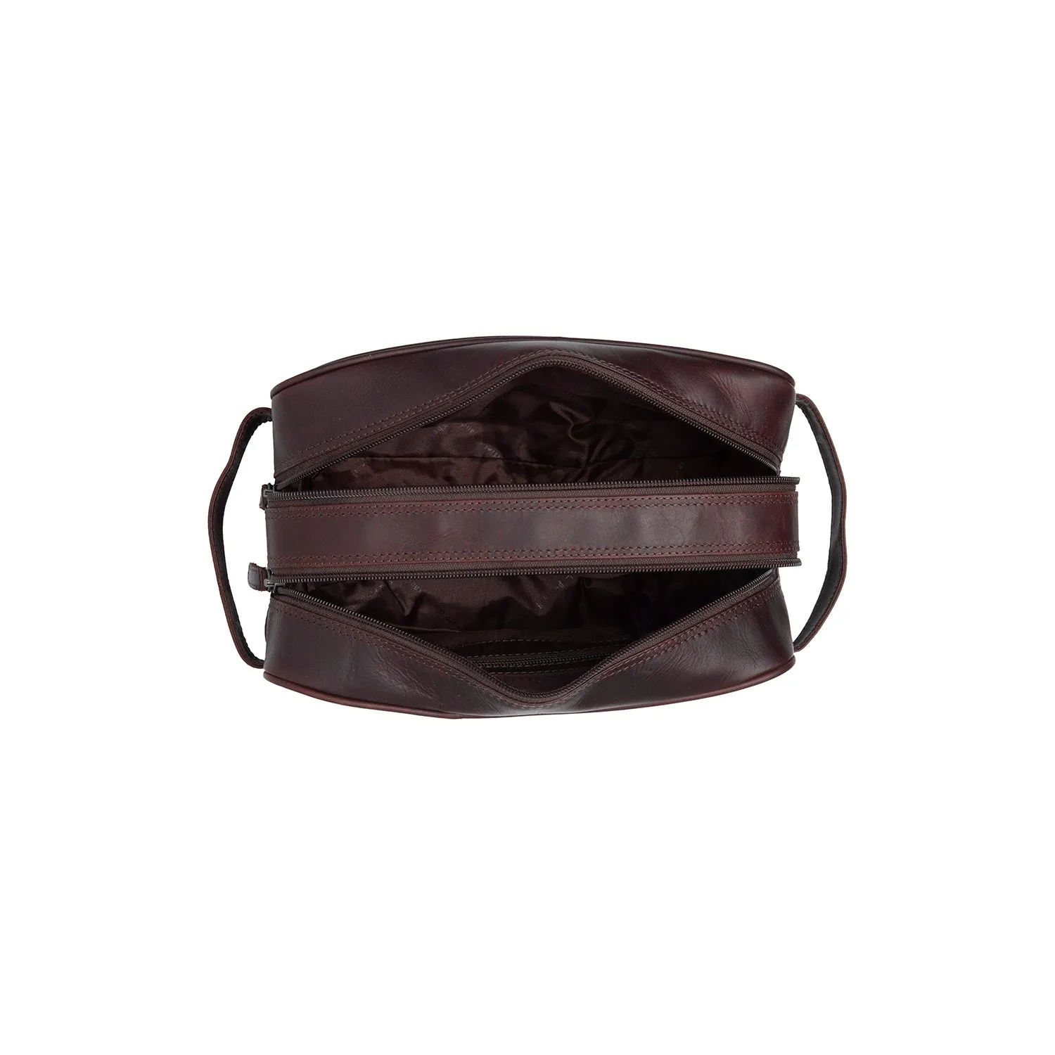 Leather Toiletry Bag Brown Stacey