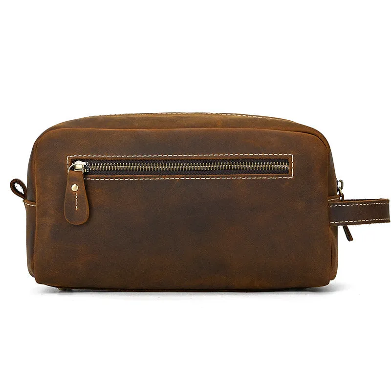 Leather Toiletry Bag Dopp Kit Shaving Case Groomsman Gift Bridesmaid Gift