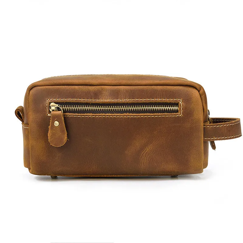 Leather Toiletry Bag Dopp Kit Shaving Case Groomsman Gift Bridesmaid Gift