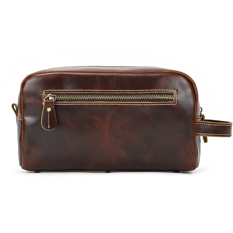 Leather Toiletry Bag Dopp Kit Shaving Case Groomsman Gift Bridesmaid Gift