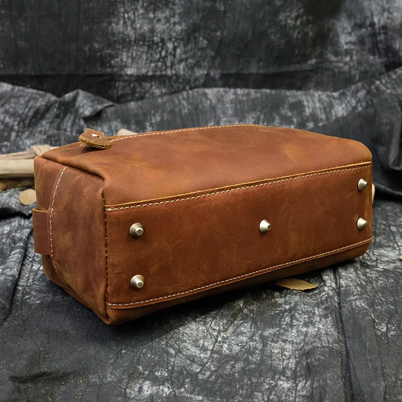 Leather Toiletry Bag Dopp Kit Shaving Case Groomsman Gift Bridesmaid Gift