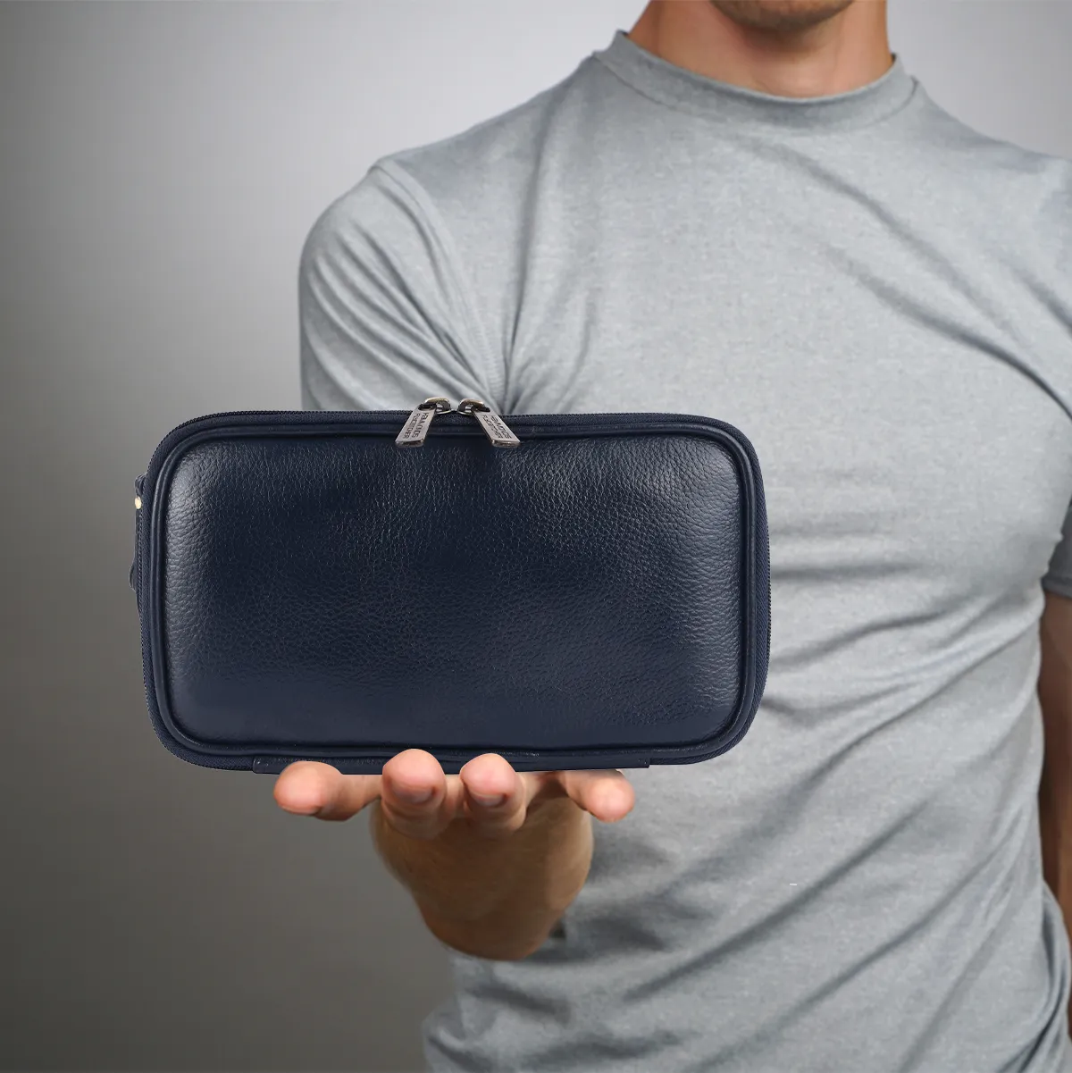 Leather Toiletry Travel Kit For Men and Women - Travel Organizer With Multiple Compartments
