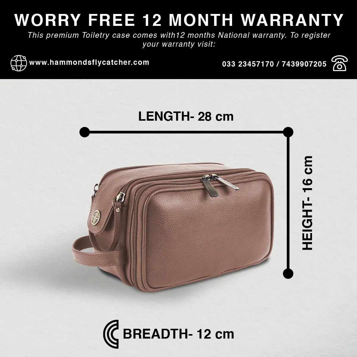 Leather Toiletry Travel Kit For Men and Women - Travel Organizer With Multiple Compartments