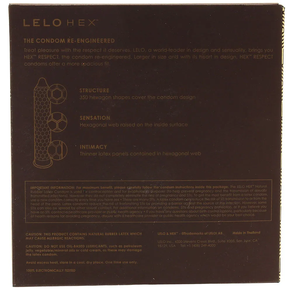 Lelo Hex Respect XL Condoms 36-Pack