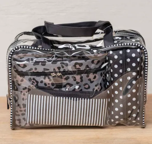 Leopard Travel Gift Set Cosmetic Bags