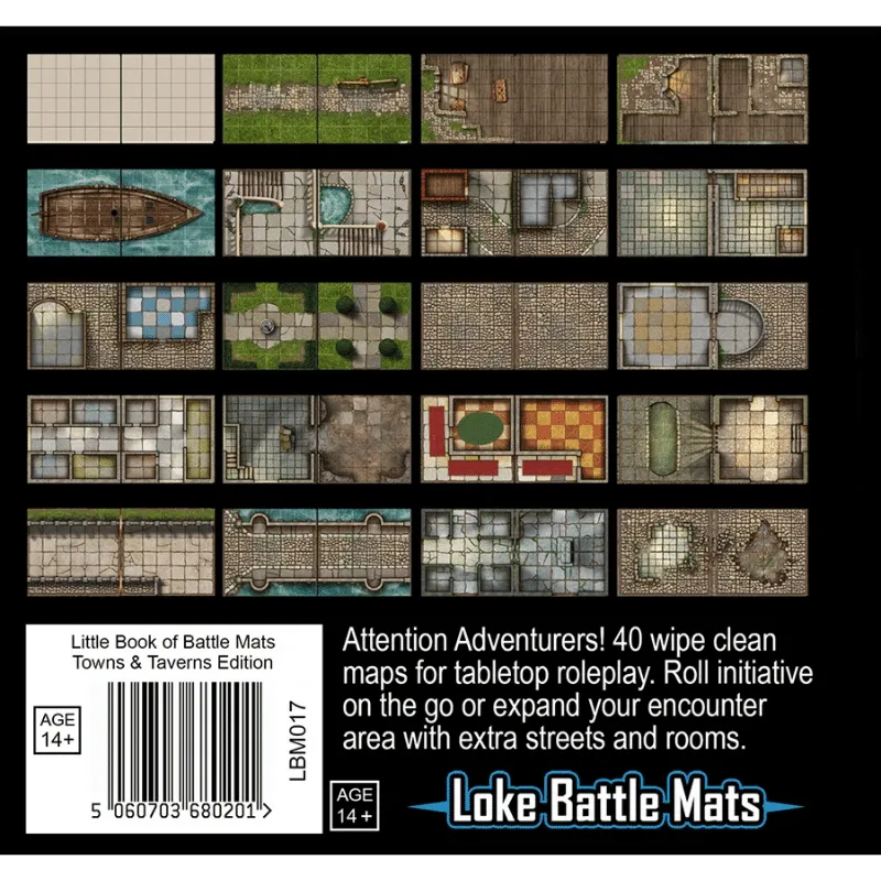 Little Book of Battle Mats: Towns & Taverns Edition