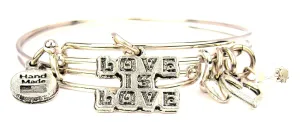Love Is Love Expandable Bangle Bracelet Set