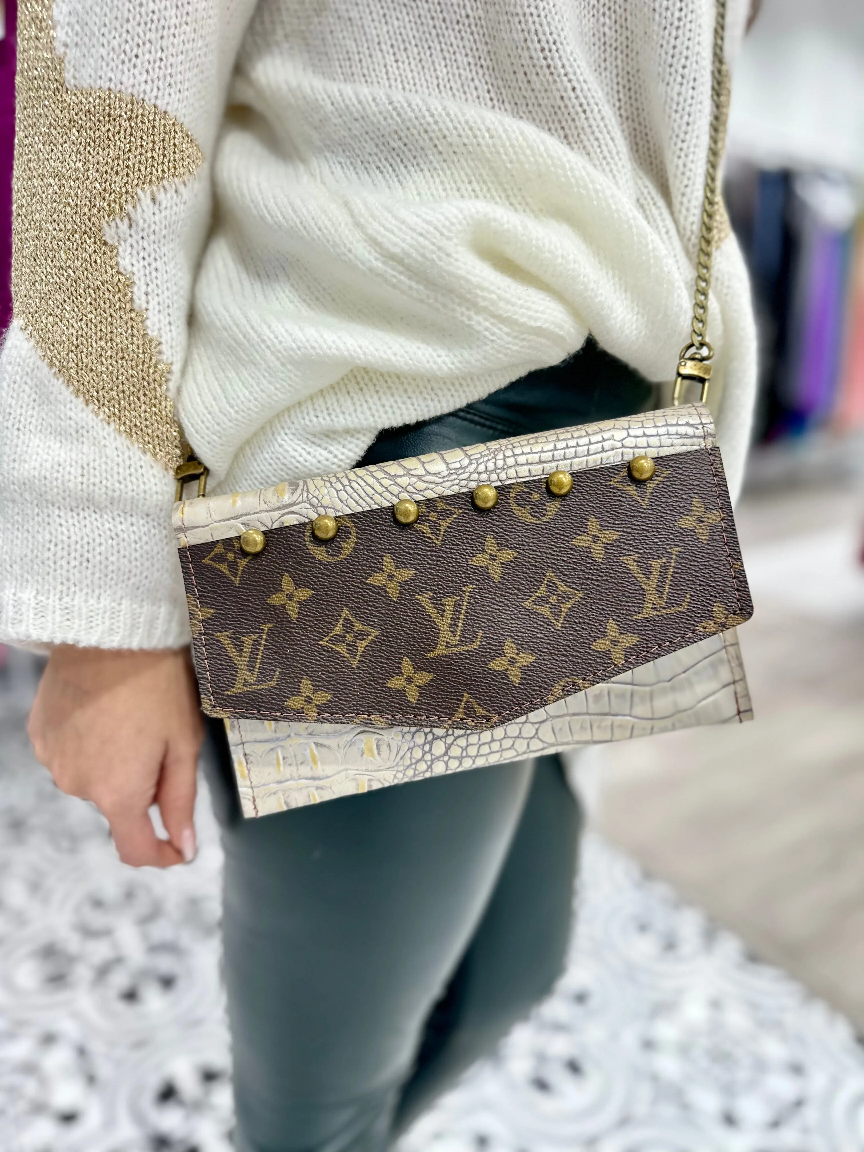 Luciana Croc Upcycled Bag